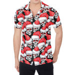 Christmas Santa Skull Pattern Print Men's Shirt