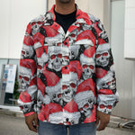 Christmas Santa Skull Pattern Print Men's Shirt Jacket