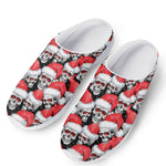 Christmas Santa Skull Pattern Print Mesh Casual Shoes