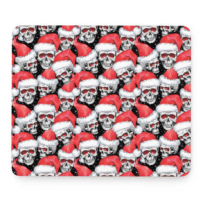 Christmas Santa Skull Pattern Print Mouse Pad