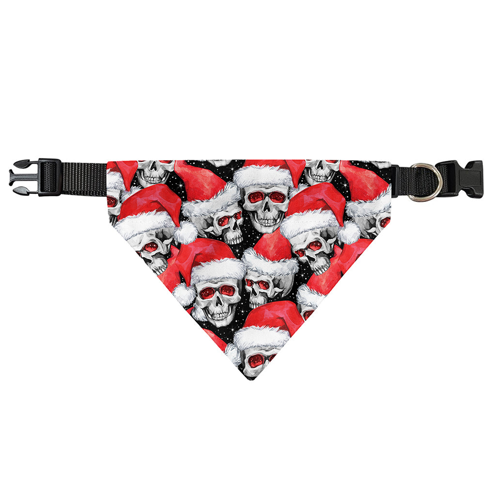 Christmas Santa Skull Pattern Print Over The Collar Dog Bandana