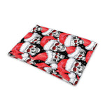 Christmas Santa Skull Pattern Print Pet Cooling Mat Cover