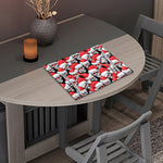 Christmas Santa Skull Pattern Print Placemat