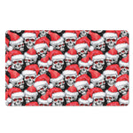 Christmas Santa Skull Pattern Print Polyester Doormat