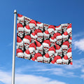 Christmas Santa Skull Pattern Print Polyester Flag