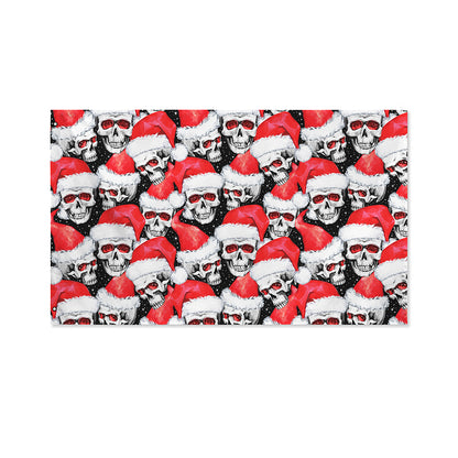 Christmas Santa Skull Pattern Print Polyester Flag