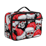 Christmas Santa Skull Pattern Print Portable Lunch Bag