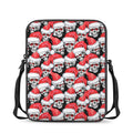 Christmas Santa Skull Pattern Print Rectangular Crossbody Bag