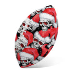 Christmas Santa Skull Pattern Print Rugby Ball