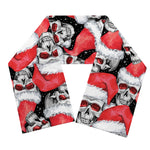 Christmas Santa Skull Pattern Print Scarf