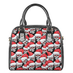 Christmas Santa Skull Pattern Print Shoulder Handbag