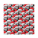 Christmas Santa Skull Pattern Print Silk Bandana