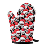 Christmas Santa Skull Pattern Print Single Oven Mitt