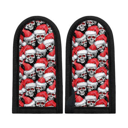Christmas Santa Skull Pattern Print Skillet Handle Cover