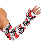 Christmas Santa Skull Pattern Print Sun Protection Arm Sleeves