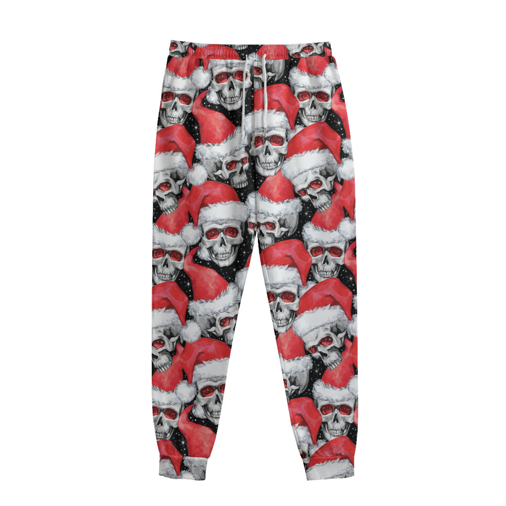 Christmas Santa Skull Pattern Print Sweatpants