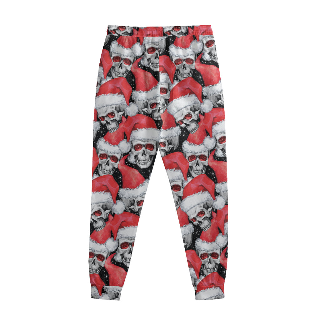 Christmas Santa Skull Pattern Print Sweatpants