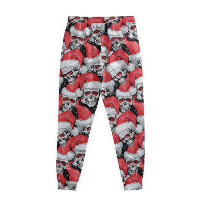 Christmas Santa Skull Pattern Print Sweatpants