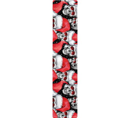 Christmas Santa Skull Pattern Print Table Runner
