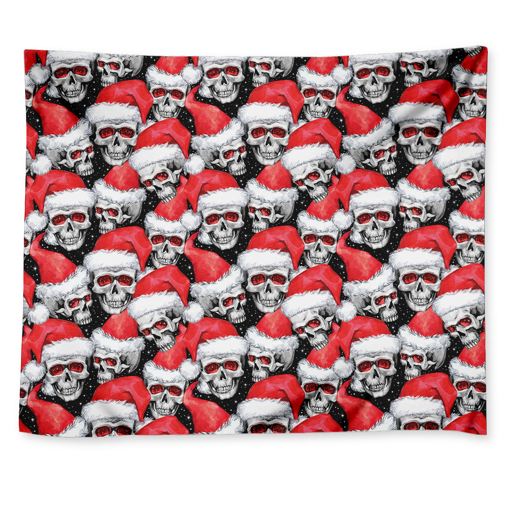 Christmas Santa Skull Pattern Print Tapestry
