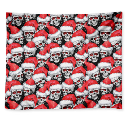 Christmas Santa Skull Pattern Print Tapestry