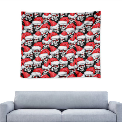 Christmas Santa Skull Pattern Print Tapestry