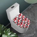 Christmas Santa Skull Pattern Print Toilet Lid Cover