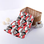 Christmas Santa Skull Pattern Print Towel