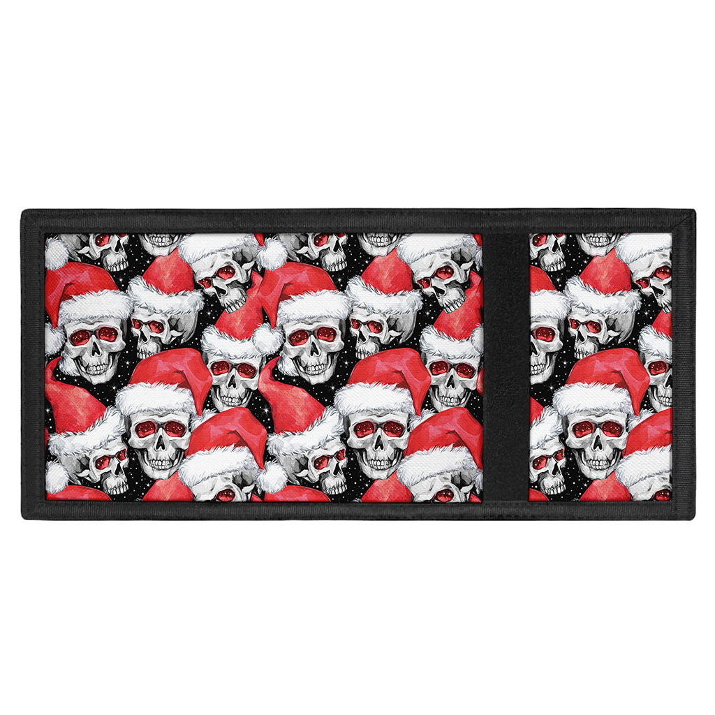 Christmas Santa Skull Pattern Print Trifold Wallet