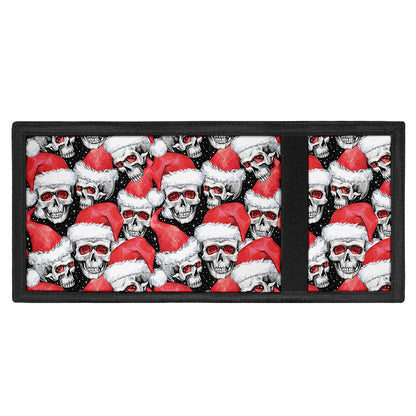Christmas Santa Skull Pattern Print Trifold Wallet