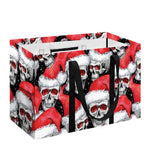 Christmas Santa Skull Pattern Print Utility Tote Bag