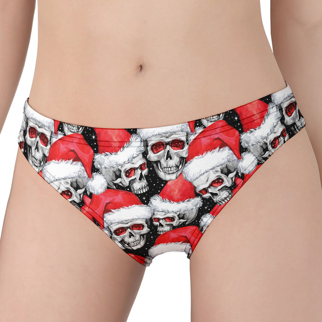 Christmas Santa Skull Pattern Print Women's Panties