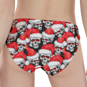 Christmas Santa Skull Pattern Print Women's Panties