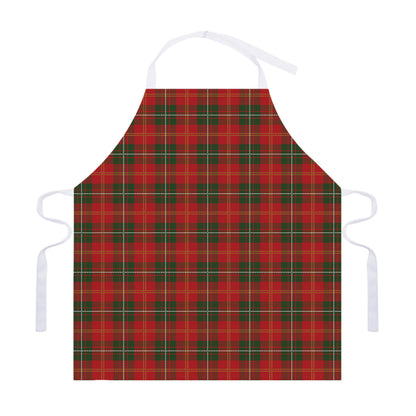 Christmas Scottish Tartan Pattern Print Adjustable Apron