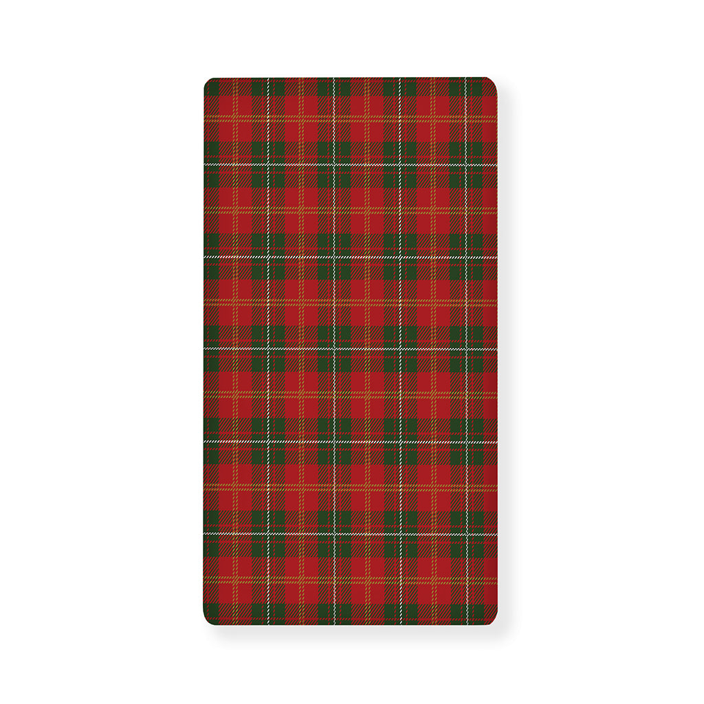 Christmas Scottish Tartan Pattern Print Baby Crib Sheet