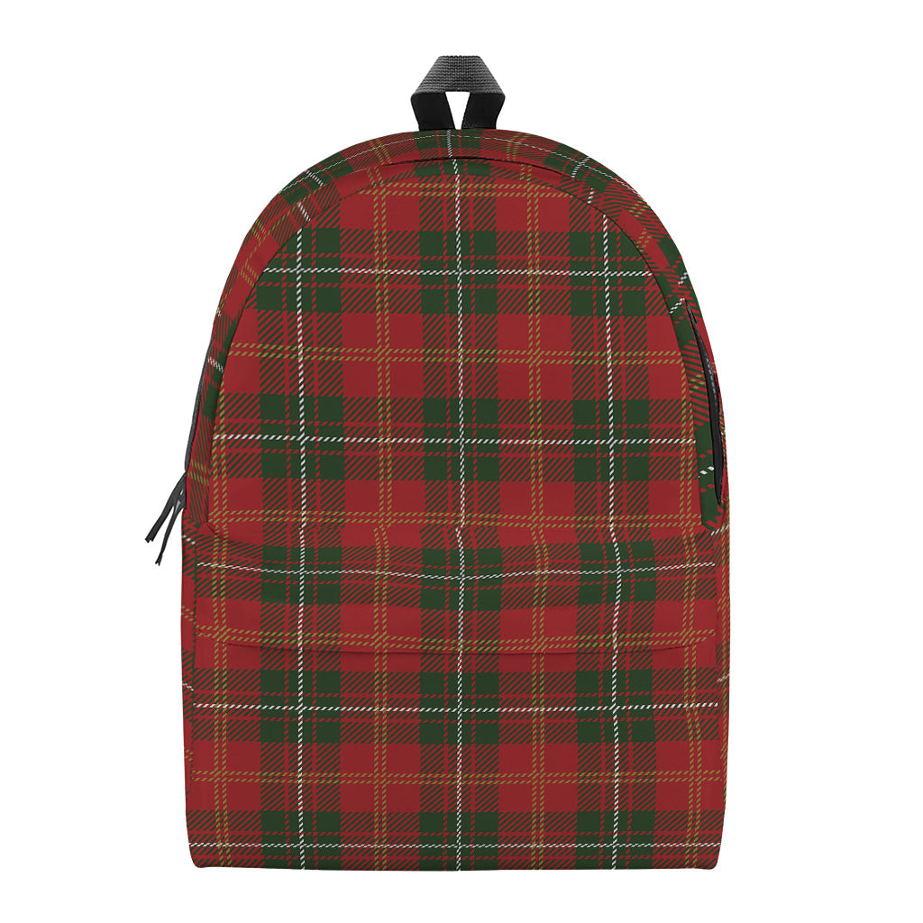 Christmas Scottish Tartan Pattern Print Backpack