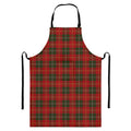 Christmas Scottish Tartan Pattern Print Bib Apron With Pocket