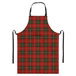 Christmas Scottish Tartan Pattern Print Bib Apron With Pocket
