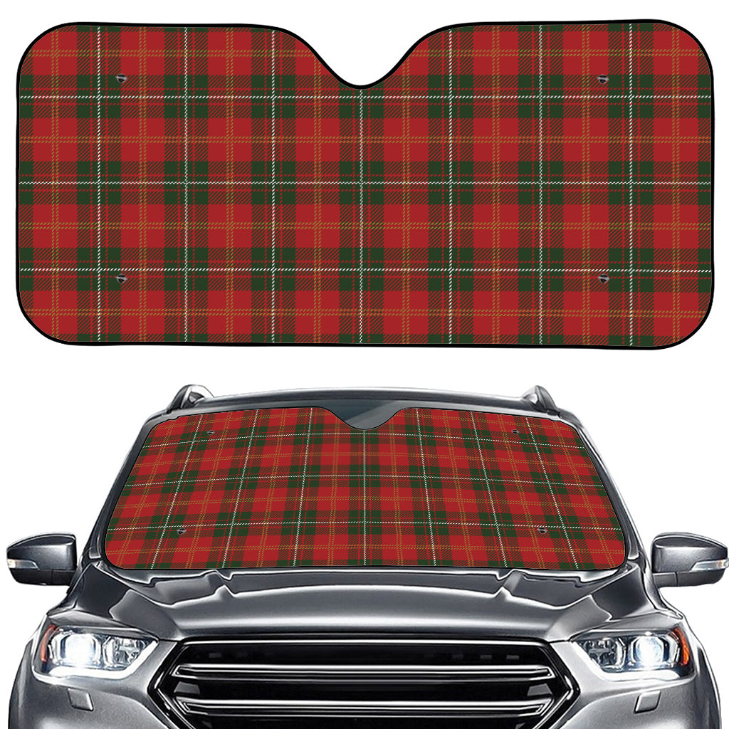 Christmas Scottish Tartan Pattern Print Car Windshield Sun Shade