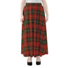 Christmas Scottish Tartan Pattern Print Chiffon Maxi Skirt