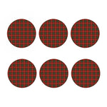 Christmas Scottish Tartan Pattern Print Coaster Set