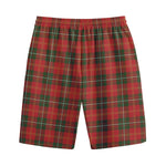 Christmas Scottish Tartan Pattern Print Cotton Shorts