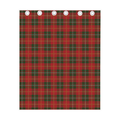 Christmas Scottish Tartan Pattern Print Curtain
