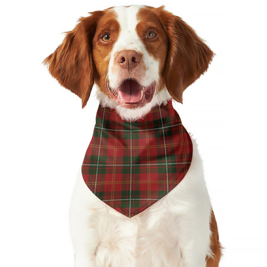 Christmas Scottish Tartan Pattern Print Dog Bandana