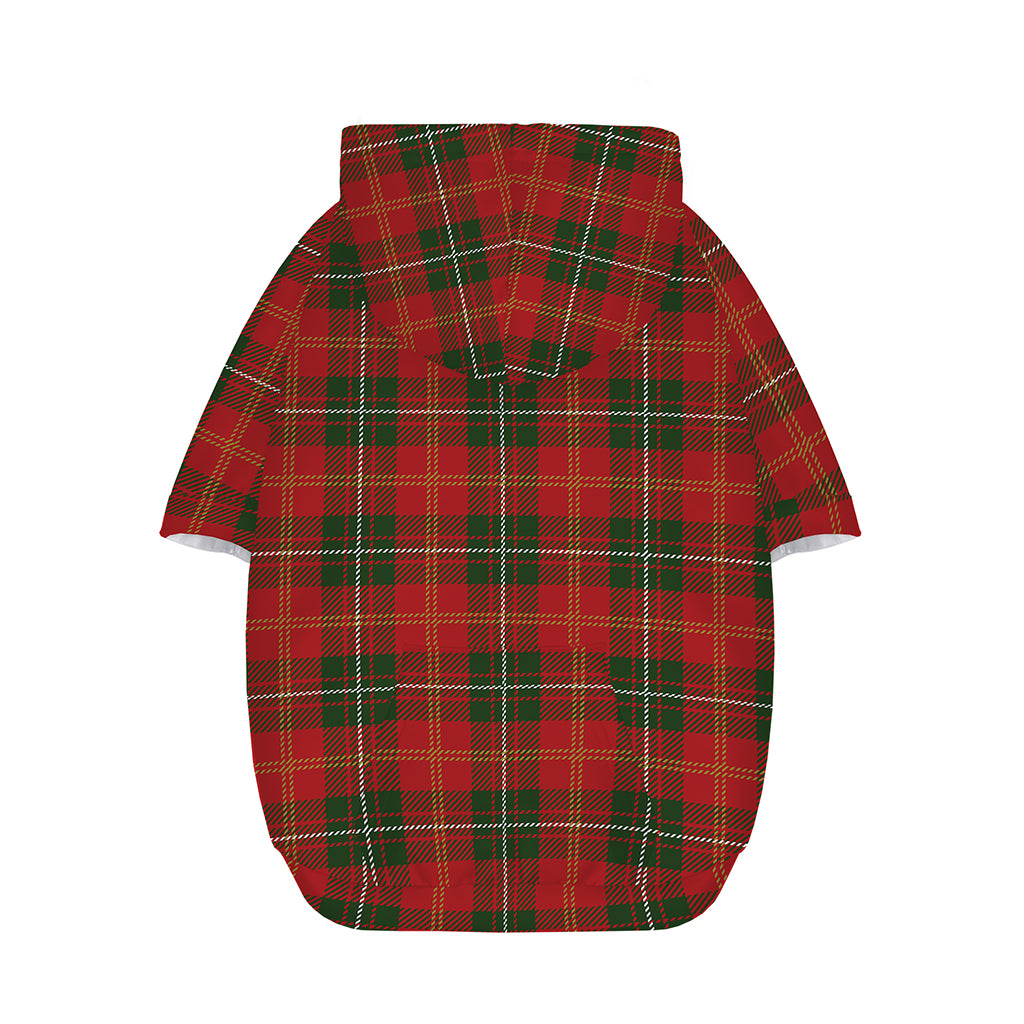 Christmas Scottish Tartan Pattern Print Dog Zip Up Hoodie