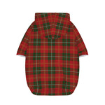 Christmas Scottish Tartan Pattern Print Dog Zip Up Hoodie