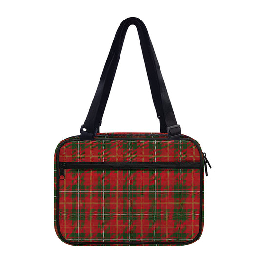 Christmas Scottish Tartan Pattern Print Double Strap Bible Bag