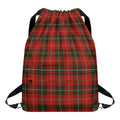 Christmas Scottish Tartan Pattern Print Drawstring Backpack