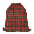 Christmas Scottish Tartan Pattern Print Drawstring Bag