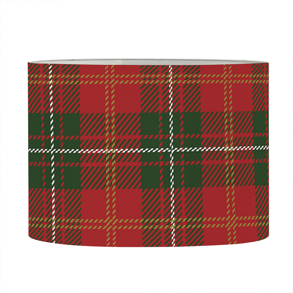 Christmas Scottish Tartan Pattern Print Drum Lamp Shade